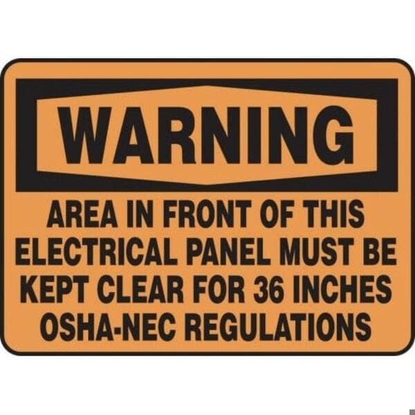 Accuform OSHA WARNING SAFETY SIGN AREA IN MELC318VS - MELC318VS
