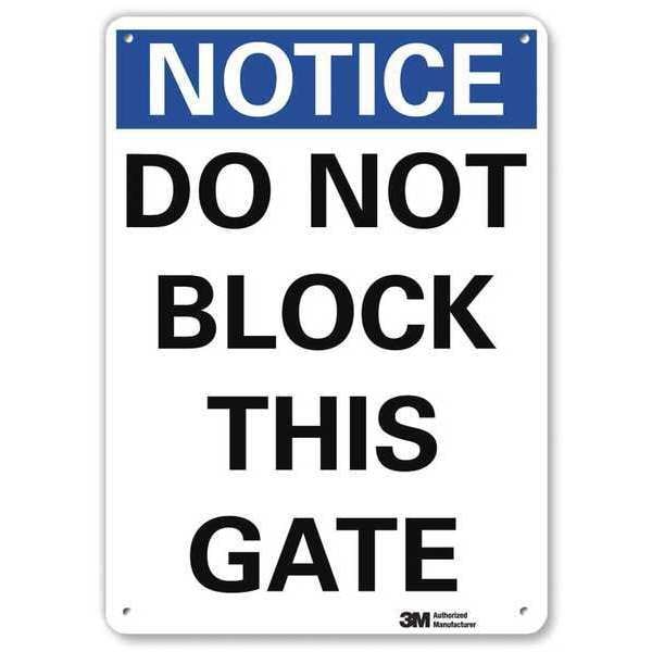 Lyle Notice Sign, 10 in H, 7 in W, Plastic, Horizontal Rectangle, English, U5-1126-NP_7X10 - U5-1126-NP_7X10