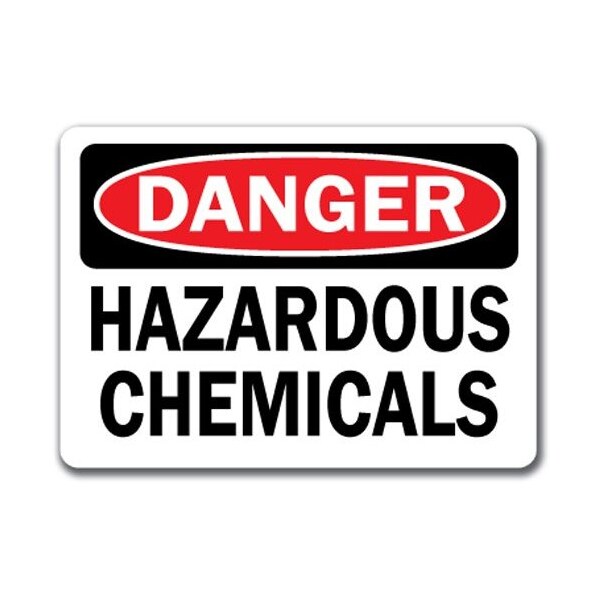 Signmission Safety Sign, 14 in Height, Plastic, Hazardous Chemicals - DS-HAZARDOUS CHEMICALS