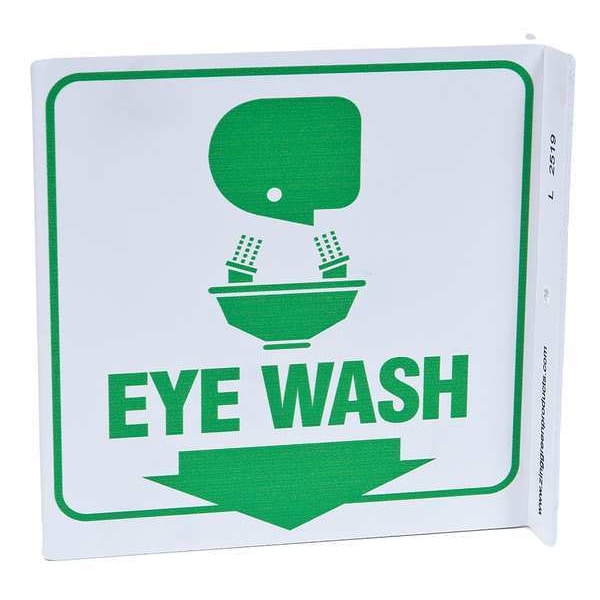 Zing Eye Wash, 7 in W x 7 in H, L-Shaped, Plastic - 2519