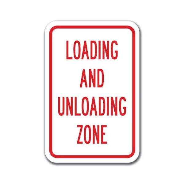 Signmission Loading And Unloading Zone 12inx18in Heavy Gauge Aluminums, A-1218 Drop Off - Loading And Un - A-1218 DROP OFF - LOADING AND UN