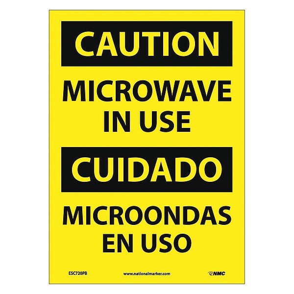 Nmc Radiation & Laser Sign, 14 in H x 10 in W, Pressure Sensitive Vinyl - ESC720PB