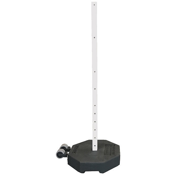 Plasticade Sign Base with Wheels and Post, Rubber 60 lbs. - 800-RB-60WHL-60PK-KIT