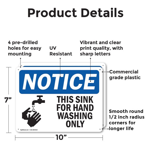 Signmission Safety Culture Sign, 10 in Width, Plastic, Rectangle - OS-2PACK-NS-P-710-L-16705