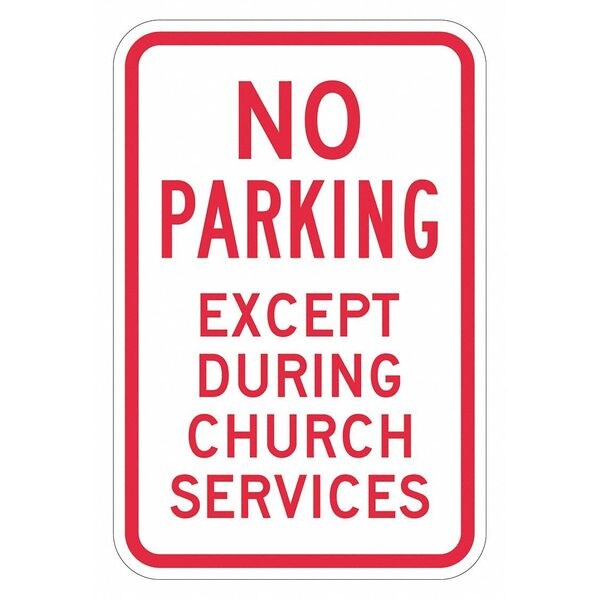 Lyle Church Parking Sign, 18" x 12, T1-1505-EG_12x18 - T1-1505-EG_12X18