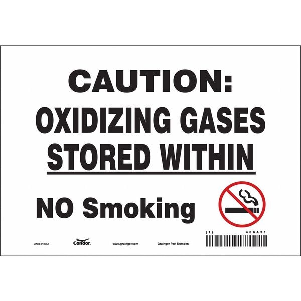 Condor Chemical Sign, 7" H, 10" W, Vinyl, Vertical Rectangle, English, 486A31 - 486A31