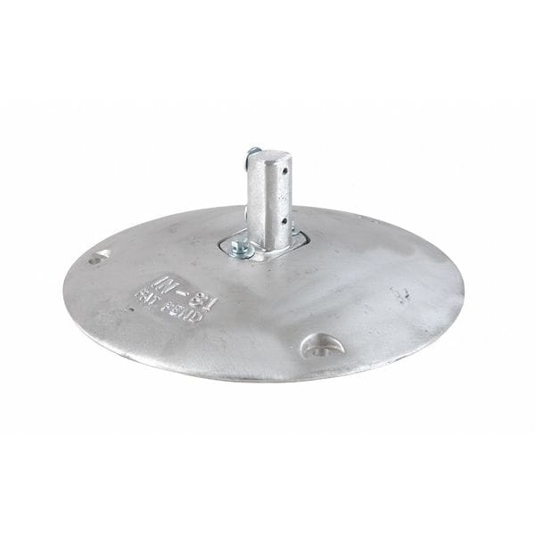 Tapco Silver Aluminum Bolt-Down Sign Base ; ft. Aluminum - 037-00001