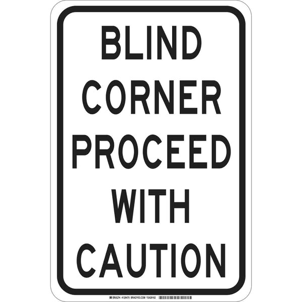Brady Traffic Sign, 18 in H, 12" W, Plastic, Rectangle, English, 129469 - 129469