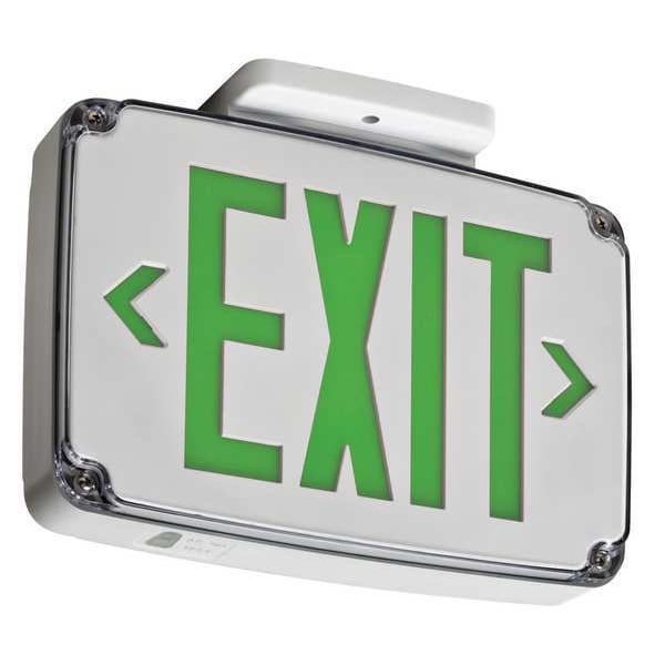 Lithonia Lighting Exit Sign, White, 1 Face(s), LED, Universal Mount, Not Battery Powered - WLTE W 1 G