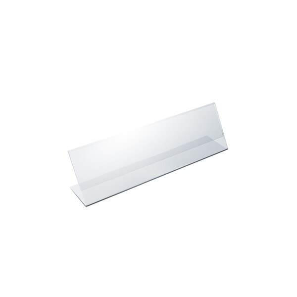Azar Displays 8"W x 2"H Angled Sign Holder, PK10 - 112703-10PK