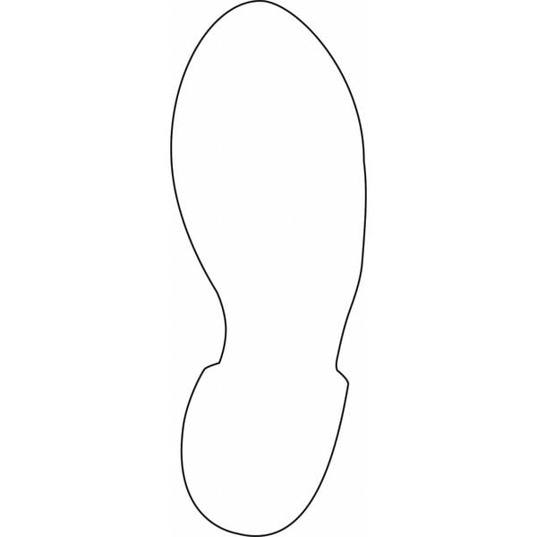 Condor No Header, *RIGHT FOOT MARKER*, 3 in W x 8 1/4 in H, Footprint, Glow Vinyl - 480H04