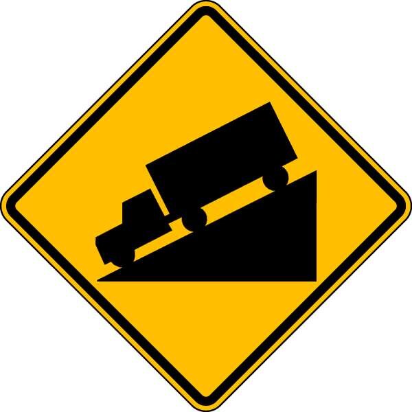 Lyle Hill Traffic Sign, 24 in Height, 24 in Width, Aluminum, Diamond, No Text - W7-1-24HA