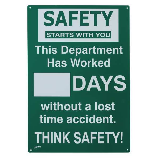Brady Safety Scoreboard, 20 in H x, 14 in W, Polyethylene - SM793E