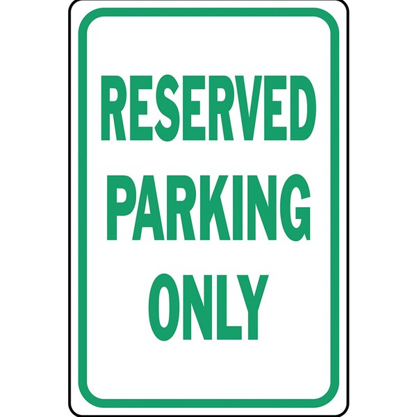 Hy-Ko Reserved Parking Only Sign 12" x 18" - A61011
