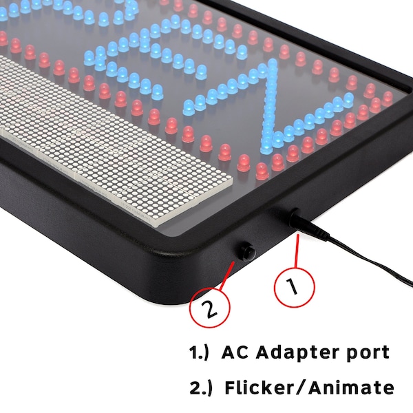 Alpine Industries 22 in W, 14 in H, ABS/MDF board/LED light, Multipleple - ALP497-10-MK