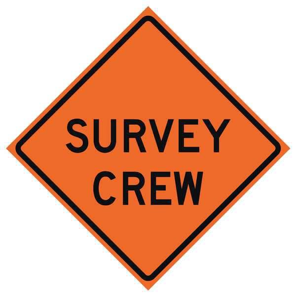 Eastern Metal Signs And Safety Survey Crew Traffic Sign, 36 in Height, 36 in Width, Polyester, PVC, Diamond, English - 669-C/36-EMO-SA