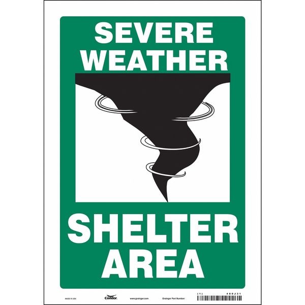 Condor Safety Sign, 14 in Height, 10 in Width, Vinyl, Vertical Rectangle, English - 480J31