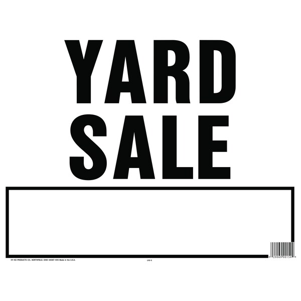 Hy-Ko Yard Sale Sign 18" x 23", 5PK - A00154