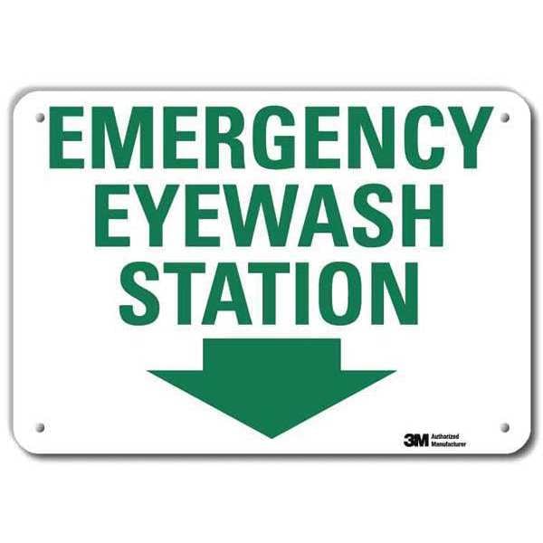 Lyle Emergency EYEWASH STATION, 10 in x 14 in, Horizontal Rectangle, Aluminum, U7-1107-NA_14x10 - U7-1107-NA_14X10