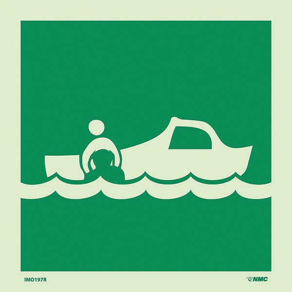 Nmc International Marine Organization Rescue Boat Sign, IMO197R - IMO197R