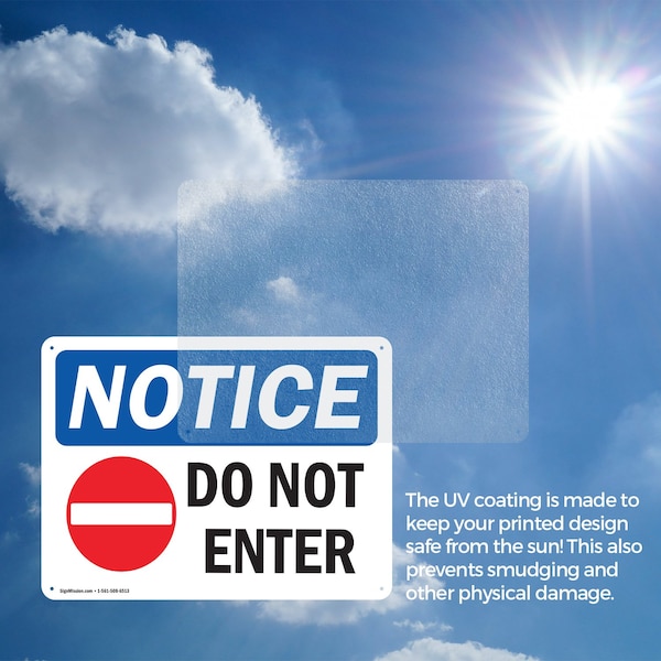 Signmission Do Not Enter OSHA Notice Sign, Aluminum, 10in W x 7in L, 2PK - OS-2PACK-NS-A-710-L-15438