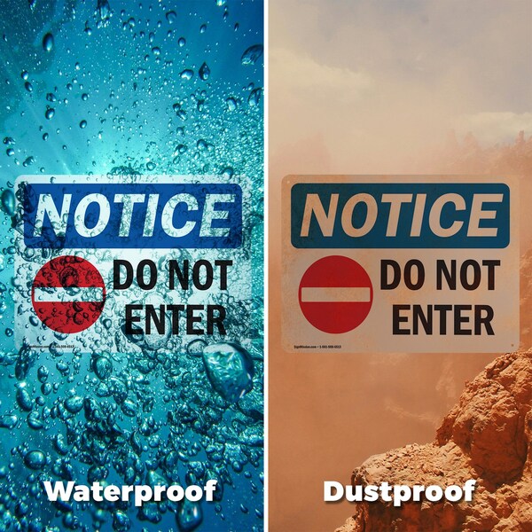 Signmission Do Not Enter OSHA Notice Sign, Aluminum, 10in W x 7in L, 2PK - OS-2PACK-NS-A-710-L-15438
