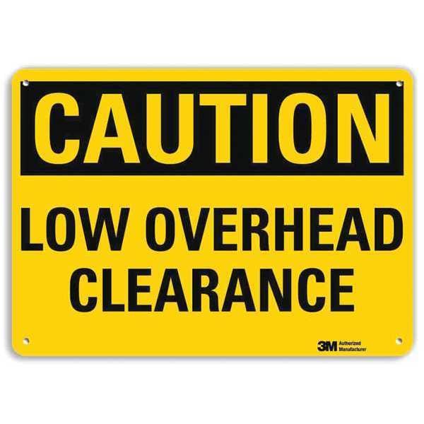 Lyle Caution, Low Overhead Clearance, 7 in x 10 in, Vertical Rectangle, Aluminum, U4-1516-NA_10x7 - U4-1516-NA_10X7