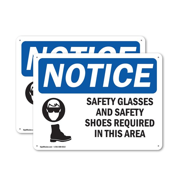 Signmission 12 in Height, 18 in Width, Plastic, Rectangle - OS-2PACK-NS-P-1218-L-16514