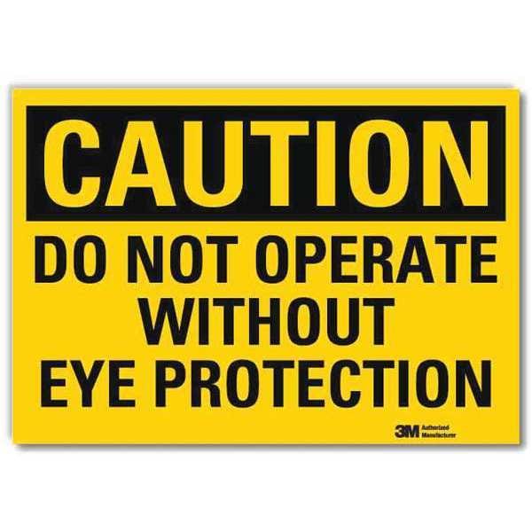 Lyle Safety Sign, Without Eye Protection, 14inW - U4-1194-RD_14X10