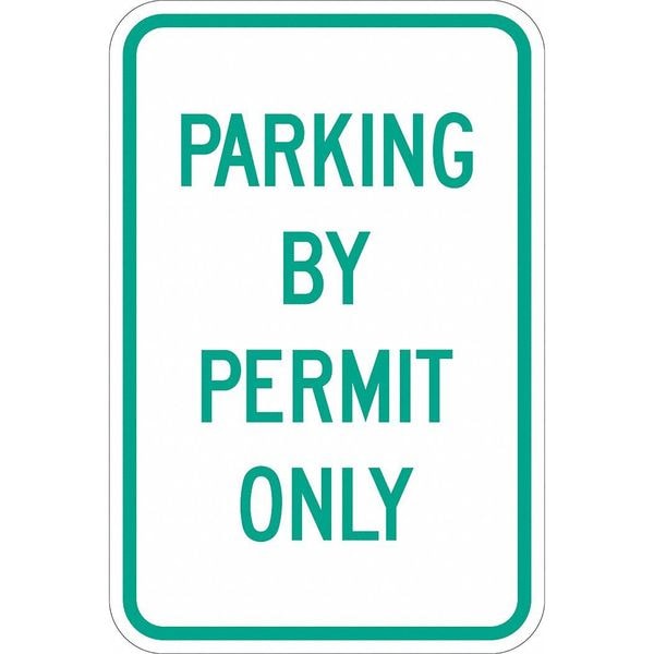 Lyle Permit Parking Sign, 18" x 12, T1-1183-DG_12x18 - T1-1183-DG_12X18