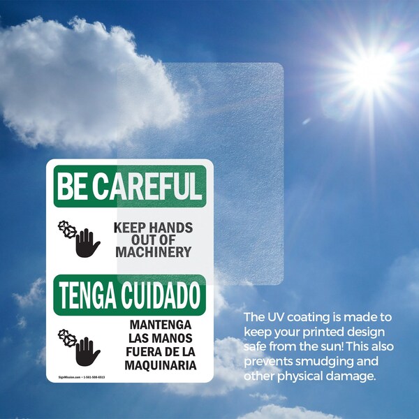 Signmission Safety Culture Sign, 3.5 in Width, Vinyl Decal, Rectangle, Bilingual - OS-2PACK-BC-D-35-L-10031