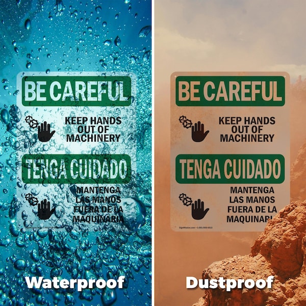 Signmission Safety Culture Sign, 3.5 in Width, Vinyl Decal, Rectangle, Bilingual - OS-2PACK-BC-D-35-L-10031