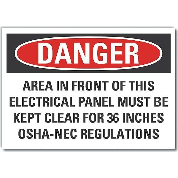 Lyle Decal, Danger Area In Front Of, 7 x 5", LCU4-0709-ND_7X5 - LCU4-0709-ND_7X5