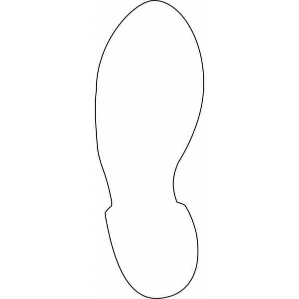 Condor No Header, *LEFT FOOT MARKER*, 3 in W x 8 1/4 in H, Vertical Rectangle, Glow Vinyl - 480H03