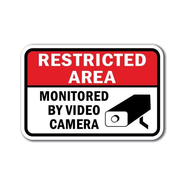 Signmission Safety Sign, 12 in Height, Aluminum, Video Surv - Restr Area - A-1218 VIDEO SURV - RESTR AREA