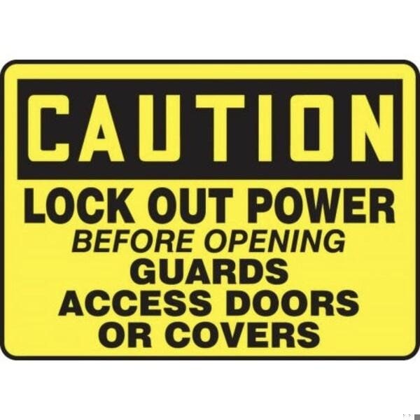 Accuform OSHA CAUTION LOCKOUTTAGOUT SIGN MLKT625VS - MLKT625VS