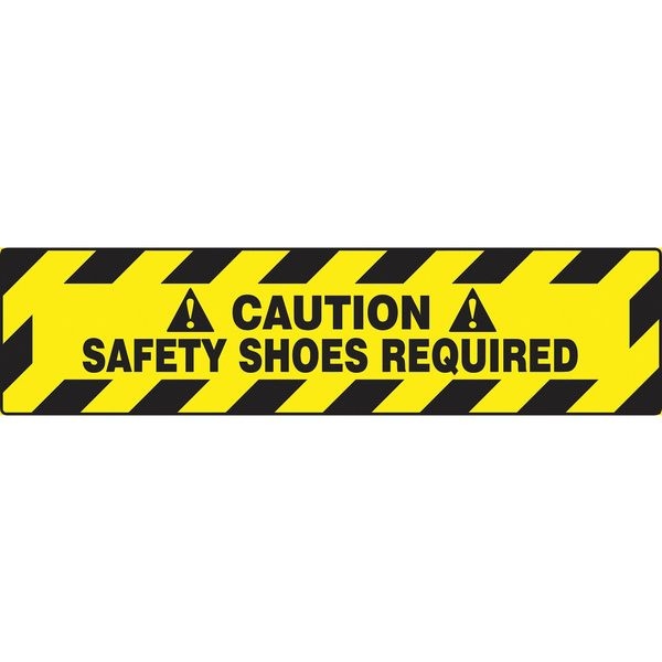 Accuform Slip-Gard Step-Style Floor Sign, 6 in H, 24 in W, Vinyl, Rectangle, English, PSR278 - PSR278