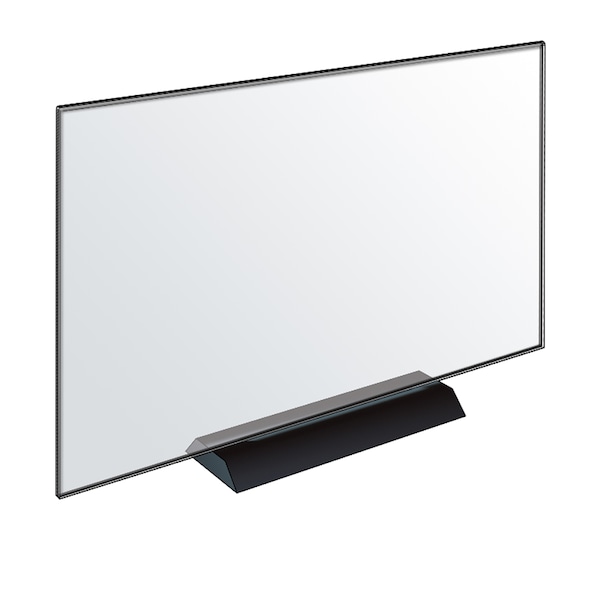 Azar Displays Acrylic Frame Sign Holder on Weighted Black Base 17"W x 11"H, PK2 - 108808
