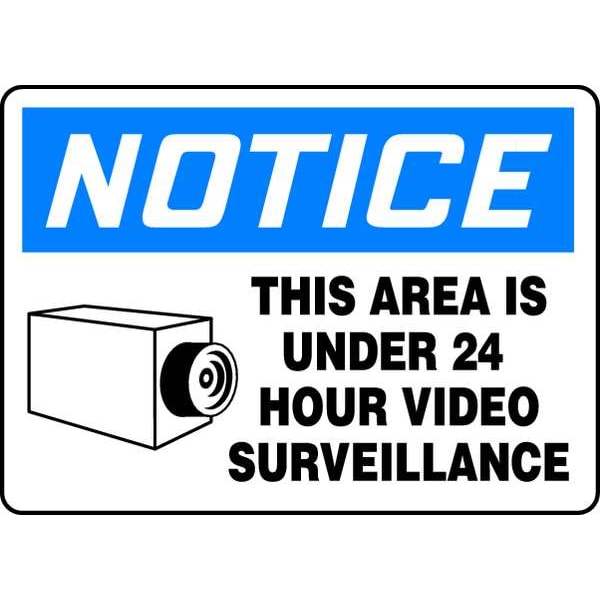 Accuform Notice Sign, 7 in Height, 10 in Width, Plastic, Rectangle, English - MASE806VP