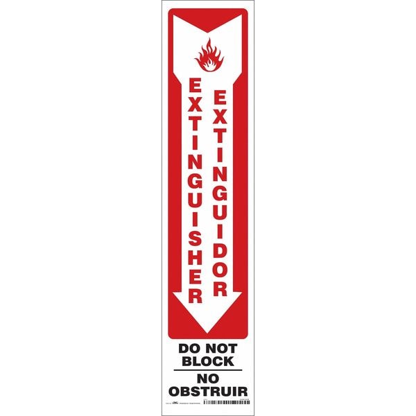 Condor Safety Sign, 18 in Height, 4 in Width, Vinyl, Horizontal Rectangle, English, Spanish - 469U90