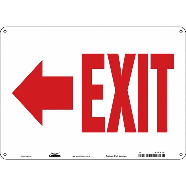 Condor Exit Sign, Aluminum, 14" W, 10" H, Exit, White - 480M56