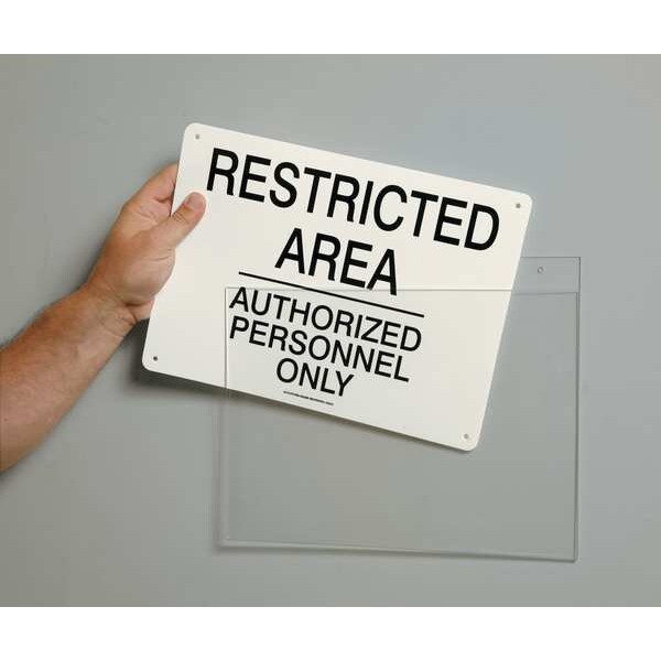 Zoro Select Sign Holder, , Acrylic White, 10" L - SH1014