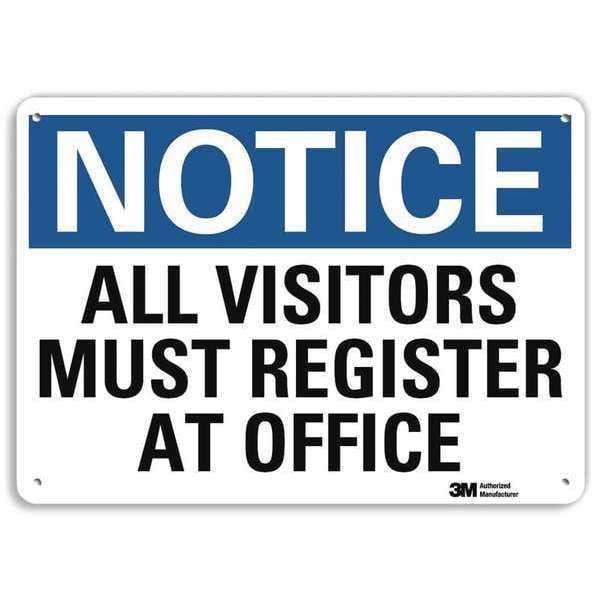 Lyle Notice Sign, 10 in H, 14 in W, Aluminum, Horizontal Rectangle, English, U5-1064-RA_14X10 - U5-1064-RA_14X10