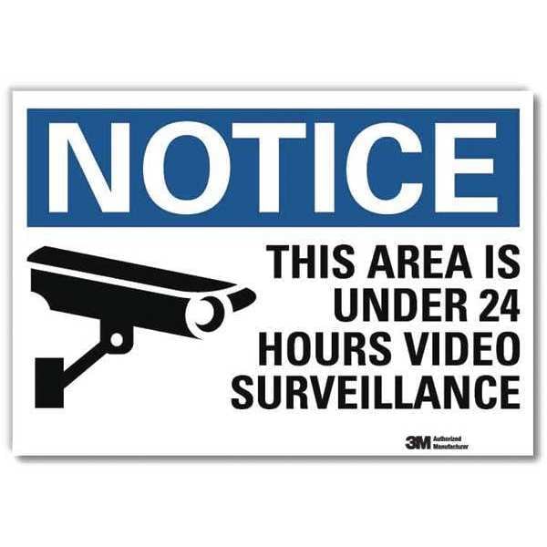 Lyle Notice Sign, 7x10 In., English, U1-1002-RD_10X7 - U1-1002-RD_10X7