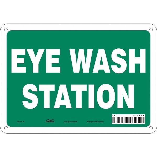 Condor Eye Wash Station, 10 in W x 7 in H, Vertical Rectangle, Polyethylene, 470Z29 - 470Z29