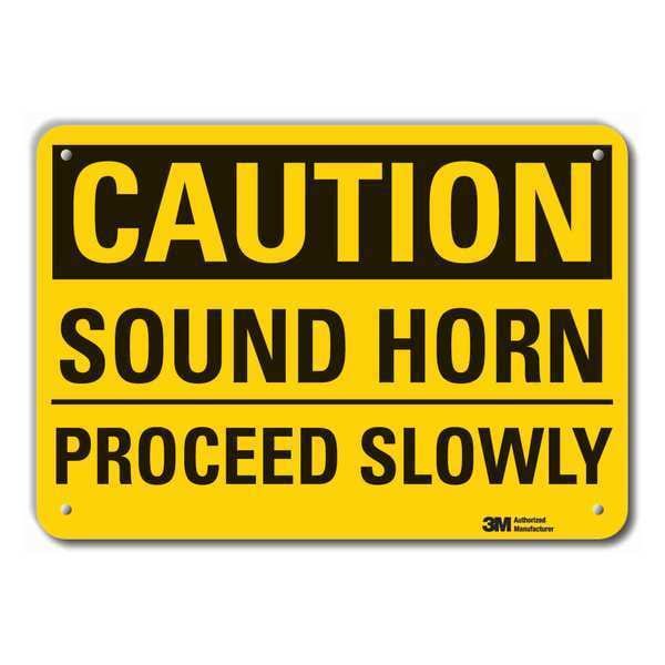 Lyle Caution Sign, 10 in H, 14 in W, Plastic, Horizontal Rectangle, English, LCU3-0301-NP_14x10 - LCU3-0301-NP_14X10