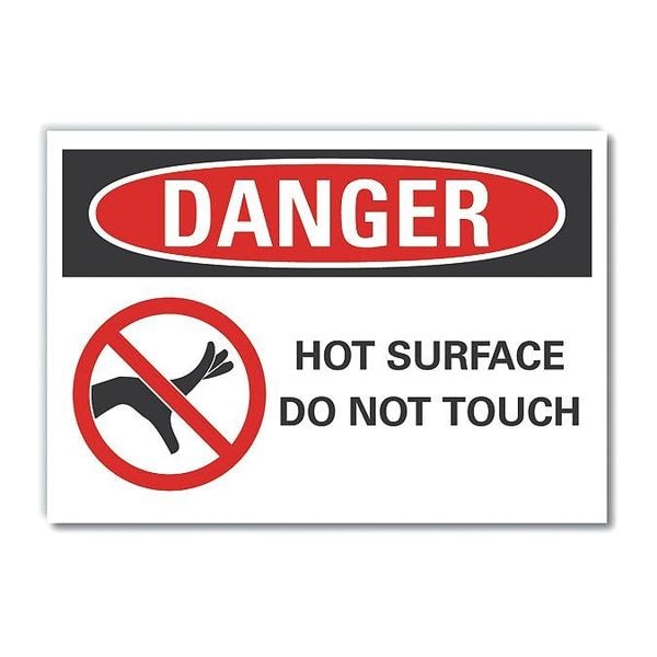 Lyle Danger Sign, 7 in H, 10 in W, Non-PVC Polymer, Vertical Rectangle, English, LCU4-0203-ED_10x7 - LCU4-0203-ED_10X7