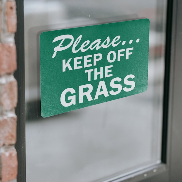 Signmission Please...Keep Off The Grass, 10 in W x Rectangle, Vinyl Decal - OS-2PACK-MISC-D-710-L-19506