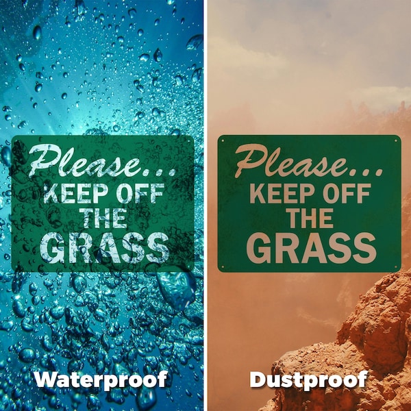 Signmission Please...Keep Off The Grass, 10 in W x Rectangle, Vinyl Decal - OS-2PACK-MISC-D-710-L-19506