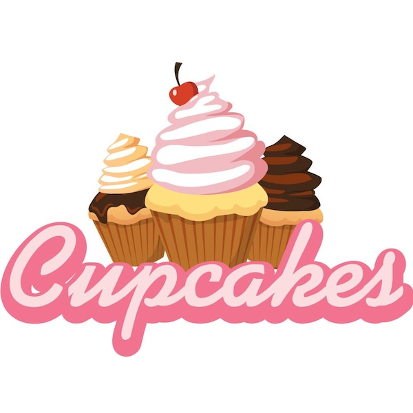 Signmission Safety Sign, 9 in Height, Vinyl, 6 in Length, Cupcakes, D-DC-48-Cupcakes - D-DC-48-CUPCAKES